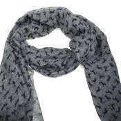 Image of Horse print scarf in grey
