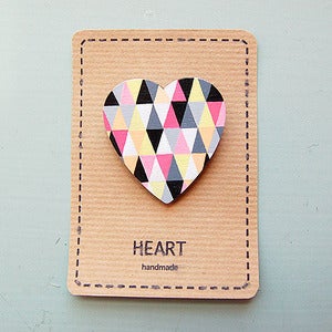 Image of Geometric Heart Brooch by Sketch Inc 