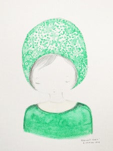 Image of Nana's coat original water colour work on paper