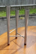 Image of Robert Welch 'Campden' steel & teak triple candlestick for Old Hall circa 1960