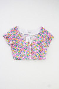 Image of Conversation Hearts Crop Top with Sleeves 