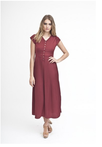 Claret Midi Dress