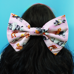 Image of HUGE Pink Kitty Hair Bow