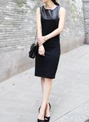 Image of Hayley Leather Net Dress