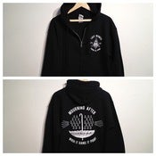 Image of 'Things Fall Down' Zip Up Hoody - Black
