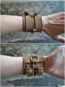Image of big leather cuff