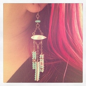Image of Three Bar Chandelier Earring