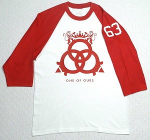 Image of White/Red ¾ Sleeve Baseball T-Shirt