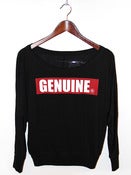 Genuine Ladies Over Shoulder Black Tee