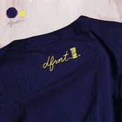 Image of PIN . navy blue . yellow