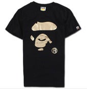Image of NEW! A Bathing Ape CAMO Face Gold Foil T-Shirt Collection (Black/White)
