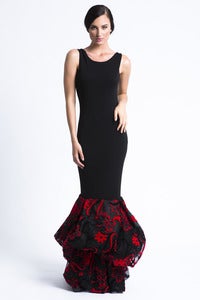 Image of Black "Bubble Tulle" Evening Gown