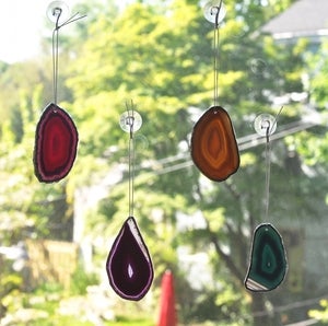 Image of Agate Geode Ornaments, group 7