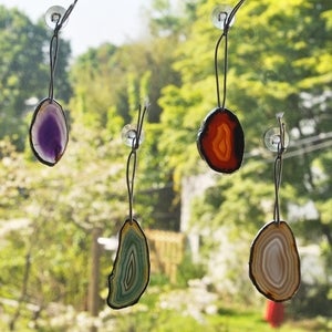 Image of Agate Geode Ornaments, group 8