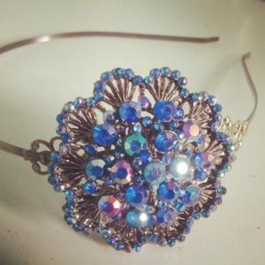 Image of Baby Blue- upcycled one of a kind sparkle headband