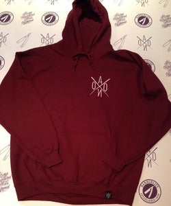 Image of AONO LOGO HOOD PULLOVER Burgundy