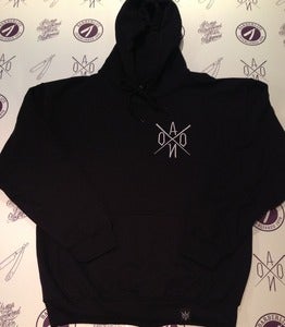 Image of AONO LOGO HOOD PULLOVER Black