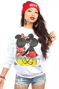 Image of Squeezing Cheeks Women's White Crew