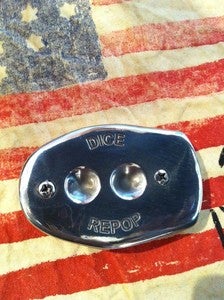 Image of DICE/REPOP DUAL THROAT BELT BUCKLES.