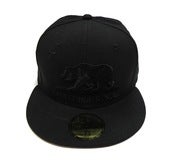 Image of CALIFORNIA REPUBLIC "ALL BLACK" NEW ERA FITTED