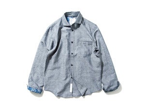 Image of DeMarcoLab "LINEN PAISLEY L/S SHIRT"