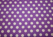 Image of Tela lunares fondo morado