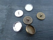 Image of Button Blanks for Glass or Stickers, 12mm, 16mm and 20mm