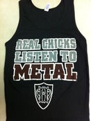 Image of Real Chicks Listen To Metal "Wifebeater" Style Tanktop