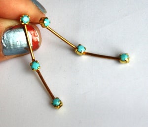 Image of Turquoise and Brass Dangles