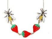 Image of Wasp and Strawberry Necklace