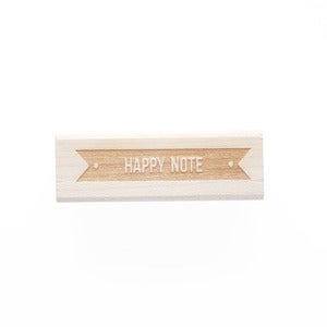 Image of NEW! Happy Note rubber stamp