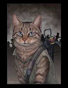 Image of Daryl Dixon Cat Postcard