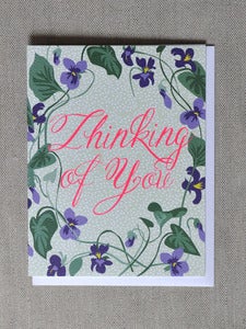 Image of "Thinking of You" Violets Note Card