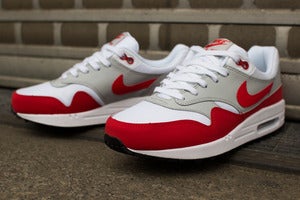 Image of Nike - Air Max 1 (GS) (white/red)
