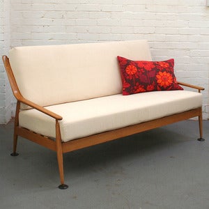 Image of Vintage 3 Seater Wooden Frame Sofa (Bespoke)