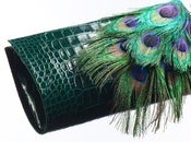 Image of Alligator & Peacock Clutch