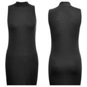 Image of Sleeveless Black Dress