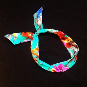Image of Hawaiian Print Scarf Wrap Hairband