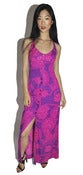 Image of Vintage Purple & Fuchsia Buttoned Maxi Dress