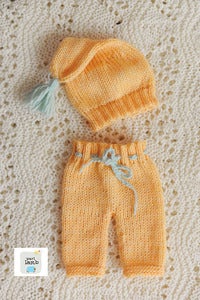 Image of Orange Goodnight Cap and Pant Set