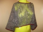Image of sheer gray animal print top