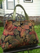 Image of Ruby Tote  double pockets deep saturated tones