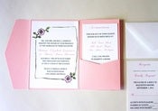 Image of Amare Pocketfold Wedding Invitation - SAMPLE