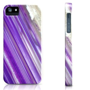 Image of Purple Agate Stripe Cell Phone Case