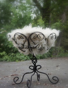 Image of Vintage and Original....Chunky Black Wrought Iron "Baby Basket"