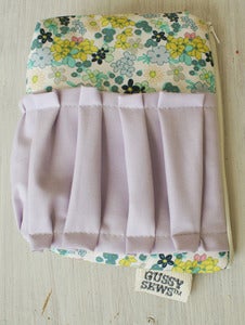 Image of Lavender Flowers large zip pouch