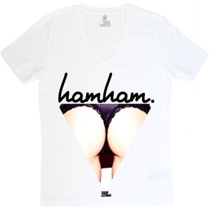 Image of hamham.ass.hell - V-Neck Weiß - Mann