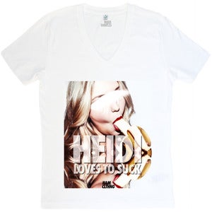 Image of Heidi Sucks - V-Neck Weiß - Mann