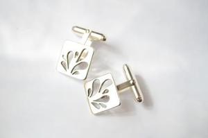Image of Droplets Cuff Links Pierced
