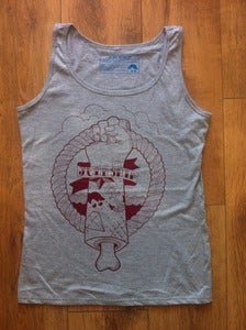 Image of Girls Jump Ship Vest - burgundy on grey